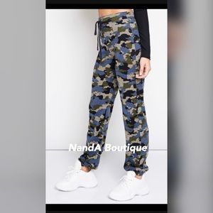 Blue Blush Camo Joggers